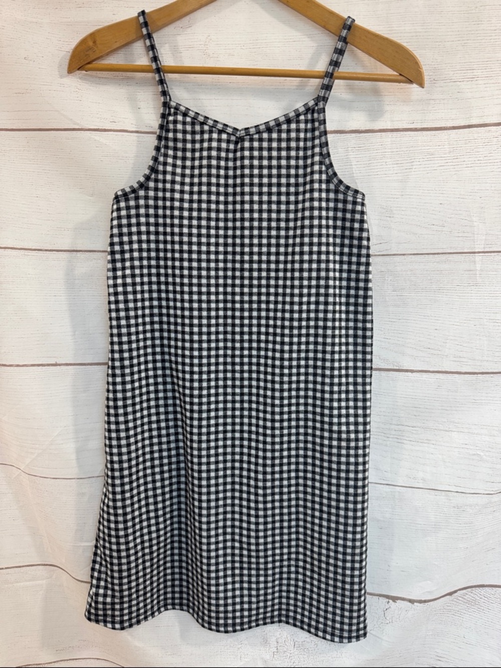 Girls Black & White Gingham Spaghetti Strap Dress Destination 164 cm/ size 13